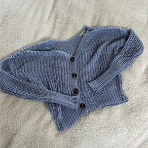 Light Blue Crochet Sweater Size XS